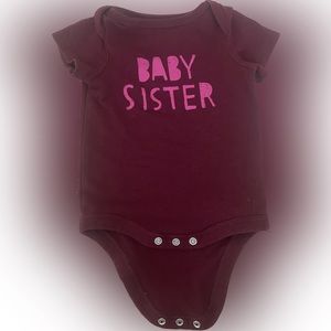 Cat & Jack Baby Sister Newborn Onesie